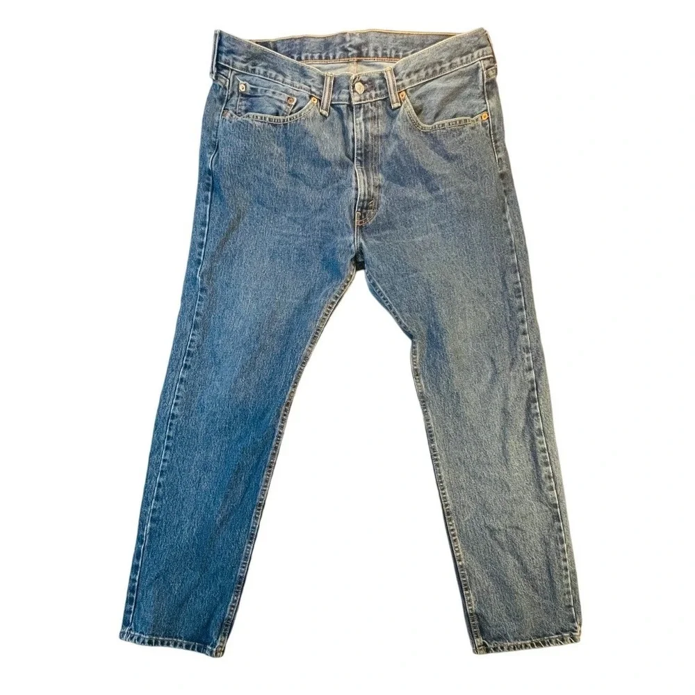 Levi's 505 Regular‎ Fit Jeans Mens 36x32 Medium Wash Straight Leg Cotton Denim